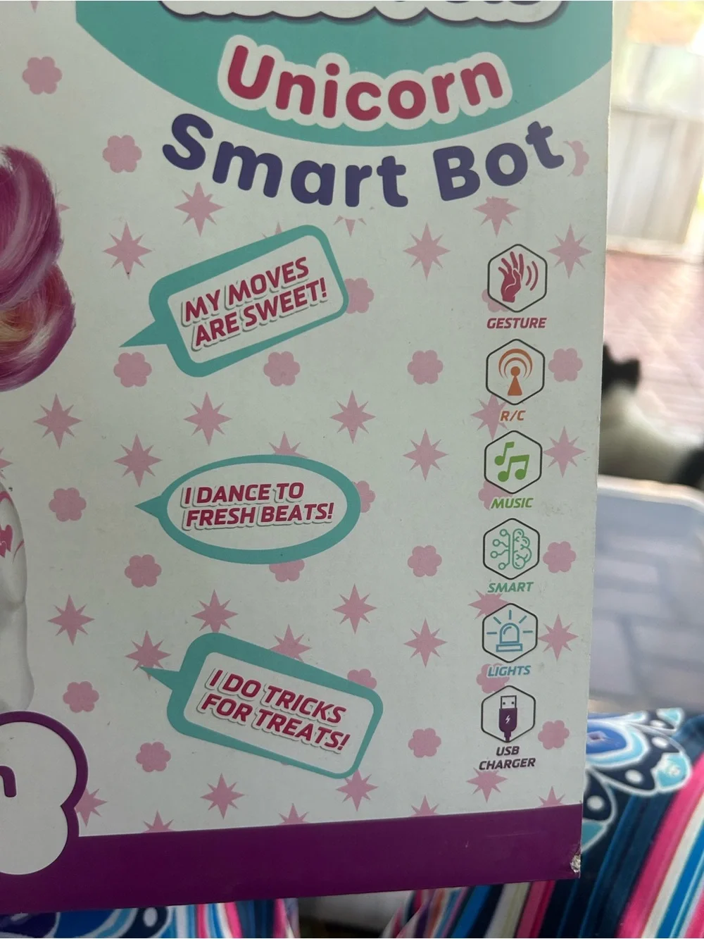 Unicorn Smart Bot - Pink and White Interactive Toy